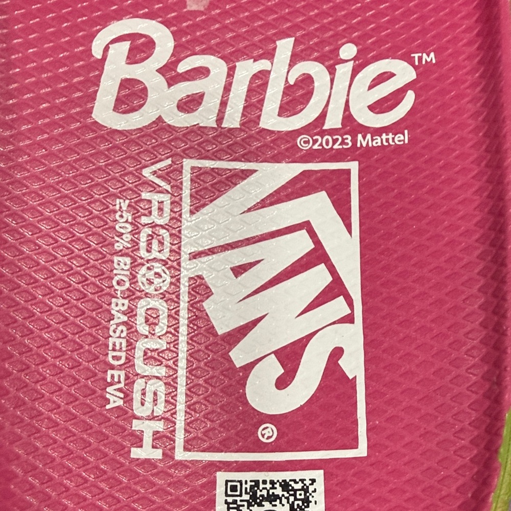 Vans Barbie Vibrant Slide Sandals - Pink, Green, Blue - Picture 2 of 7